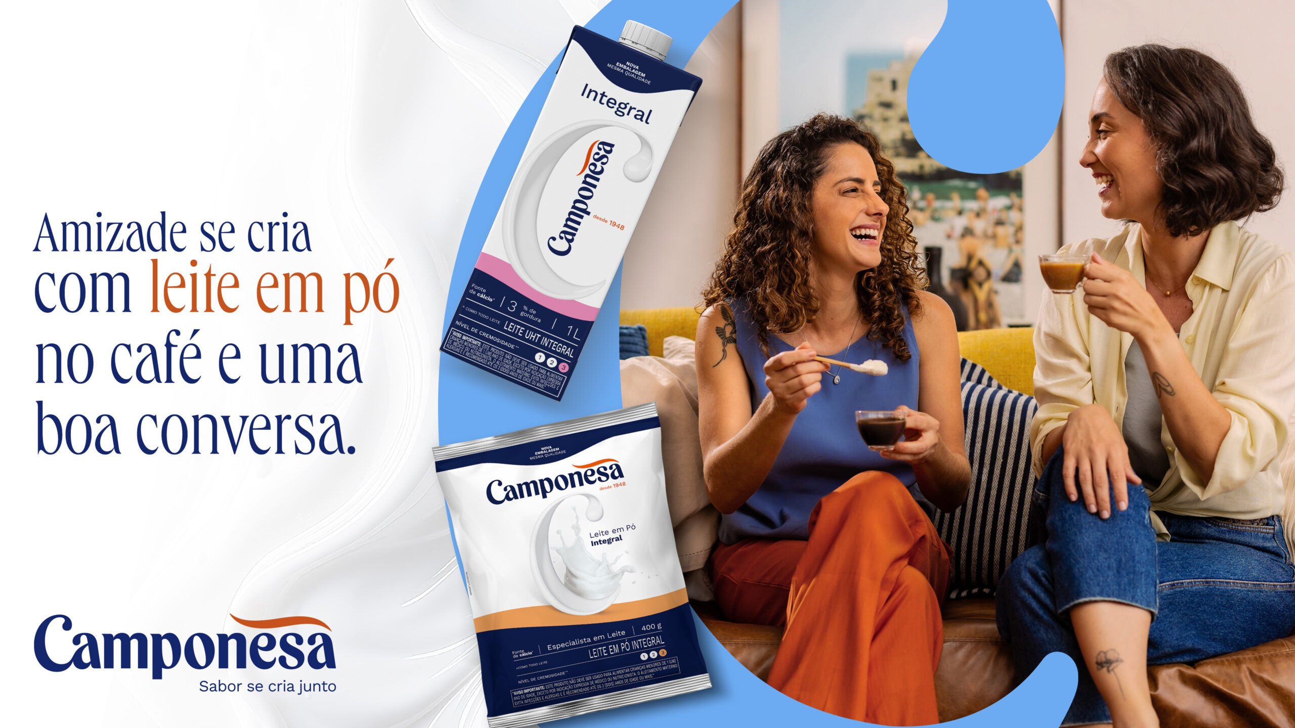 Camponesa Campanha Sabor se cria junto amigas leite em pó