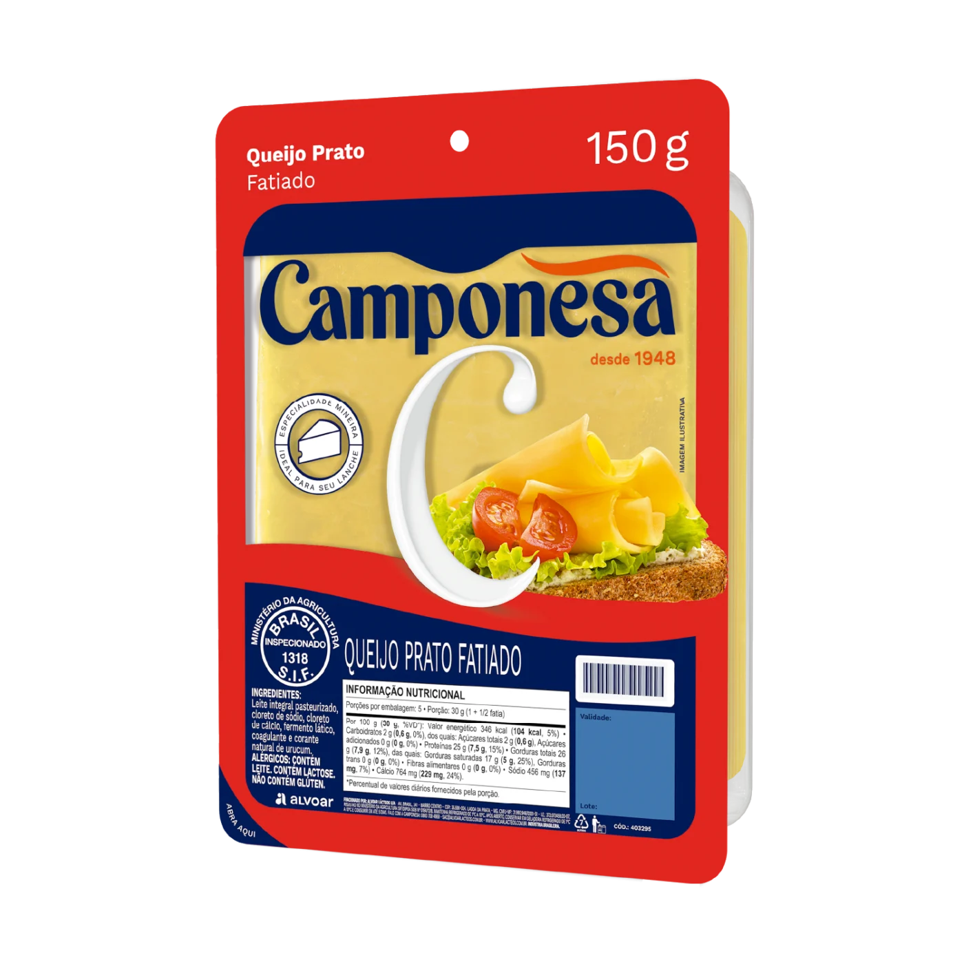 Imagem ilustração paraQueijoPratoFatiado150g-EAN7896259425427